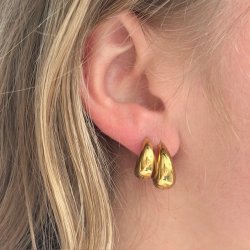 Hoops BASIC LARGE 20 mm vandfast 18kt. forgyldt