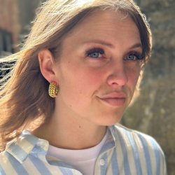 Hoops Trine 25 mm vandfast 18kt. forgyldt