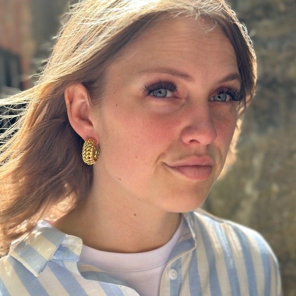 Hoops Trine 25 mm vandfast 18kt. forgyldt