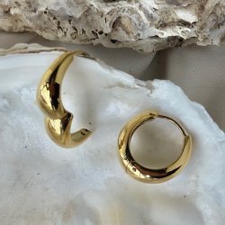 Hoops BASIC LARGE 20 mm vandfast 18kt. forgyldt