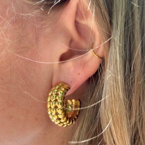 Hoops Trine 25 mm vandfast 18kt. forgyldt