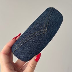 Brilleetui hardcase denim