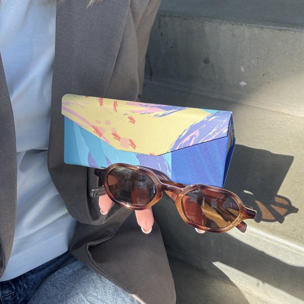 Foldbart brilletui hardcase med farver 