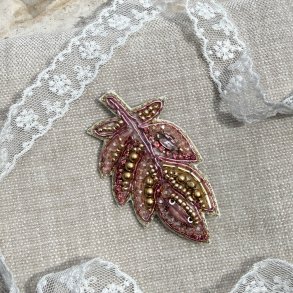 Broche Pink Leaf