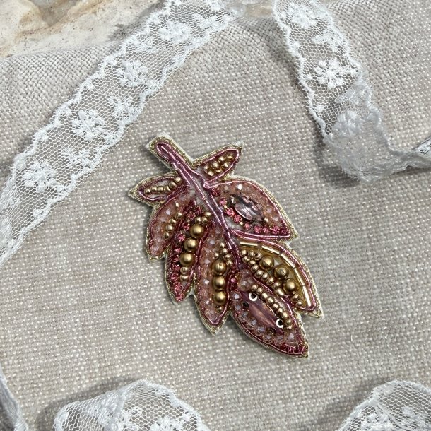 Broche Pink Leaf