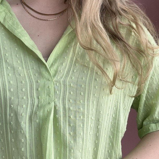 Kortrmet sommer skjorte bomuld str m-xl