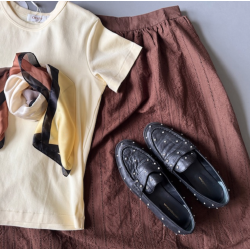 Blonde nederdel Brun