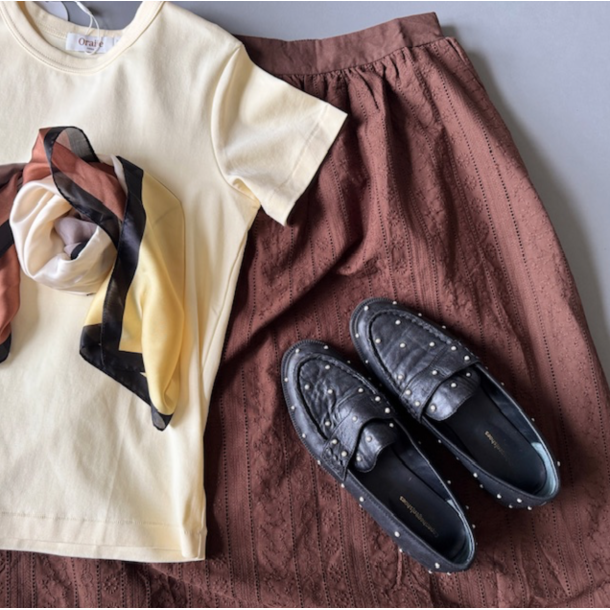 Blonde nederdel Brun