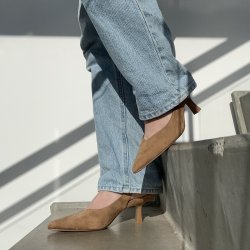 Slingback pump Freja camel Str. 36-41