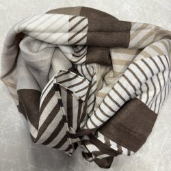 Trklde stripes viskose/bomuld