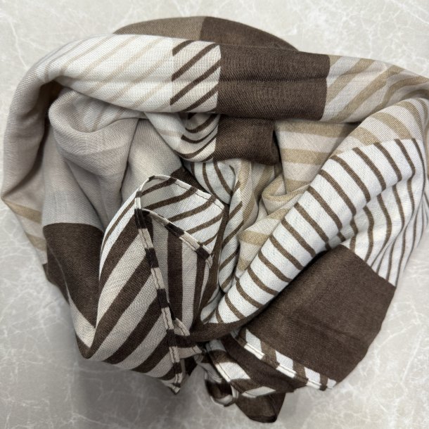 Trklde stripes viskose/bomuld