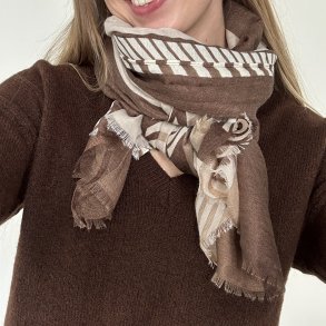 Trklde stripes viskose/bomuld