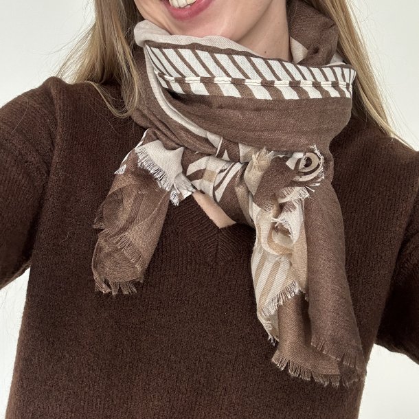 Trklde stripes viskose/bomuld