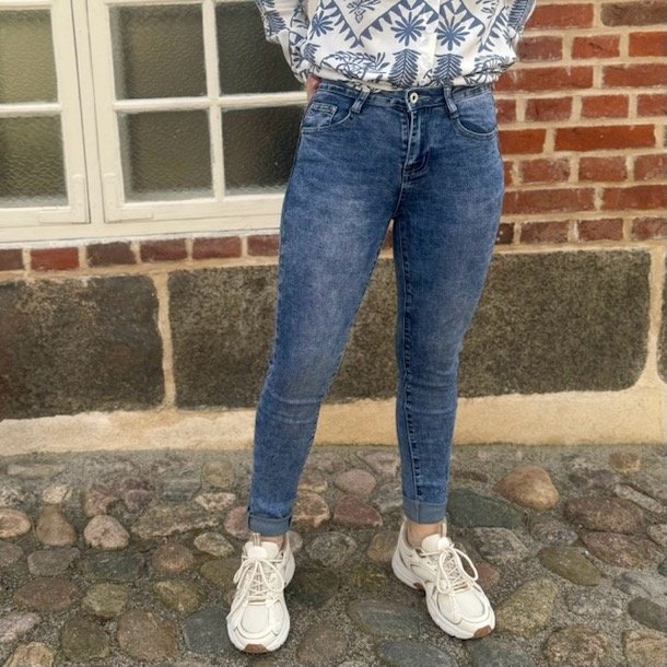 Jeans super stretchy lys bl str xs-xl