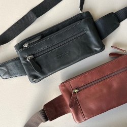 Bltetaske - bumbag skind