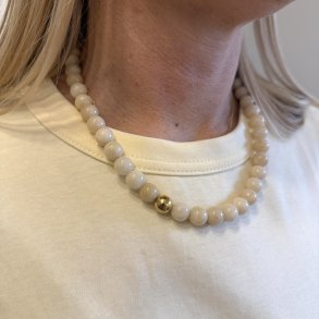 BUTTER halsk�de 45 CM. Guldbelagt vandfast