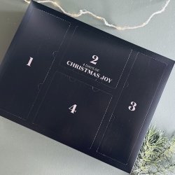 Sort omslag adventskalender 4 lger (uden indlgsbakke)
