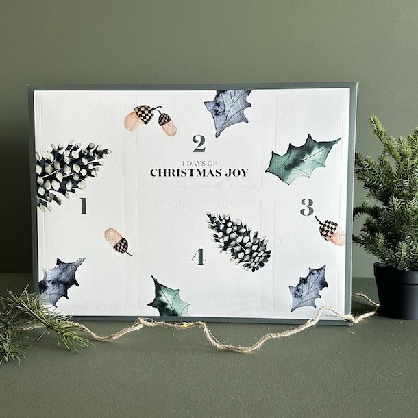 Kogle omslag adventskalender 4 lger (uden indlgsbakke)