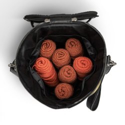 Saturn XL strikketaske sort Canvas