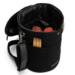 Saturn XL strikketaske sort Canvas