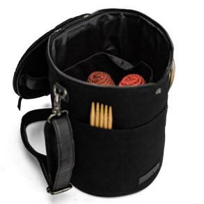 Saturn XL strikketaske sort Canvas