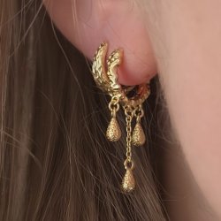 Hoops CAPPA DROP Forgyldt slv