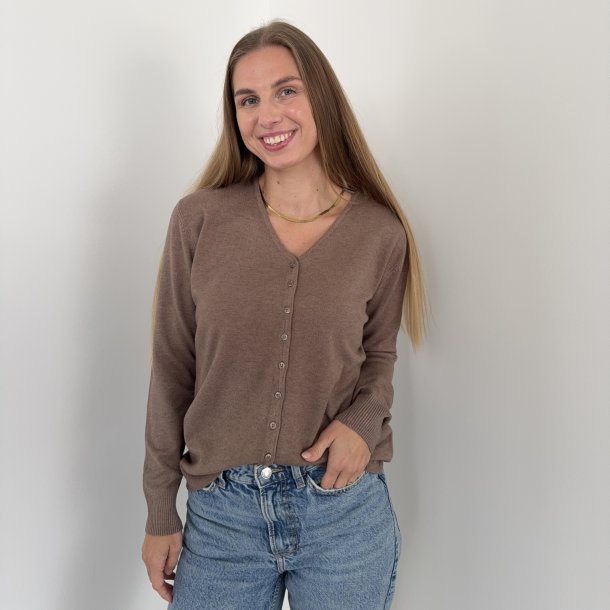 Cardigan med V hals str. L-XXL