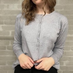 Fint strikket cardigan - viskose m-xl