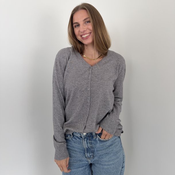 Cardigan med V hals str. L-XXL