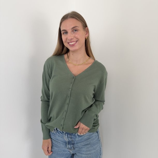Cardigan med V hals str. L-XXL