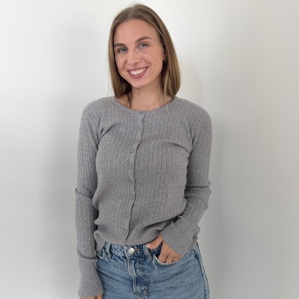 Cardigan kabel strik str. S-XL viskose miks