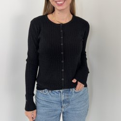 Cardigan kabel strik str. S-XL viskose miks