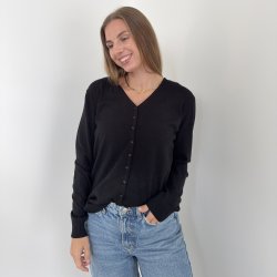 Cardigan med V hals str. L-XXL
