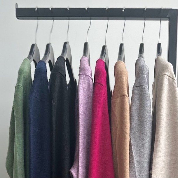 Cardigan med V hals str. L-XXL