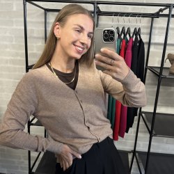 Cardigan med V hals str. M-XL