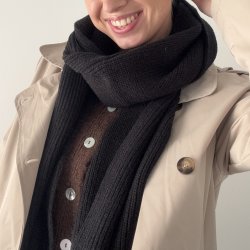 Strikket halstrklde element viskose/chashmere