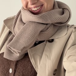 Strikket halstrklde element viskose/chashmere