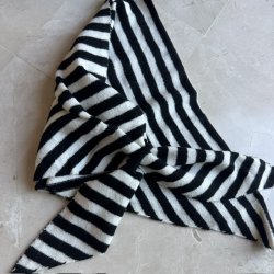 T�rkl�de med striber, Mia - Cashmere/Viskose mix