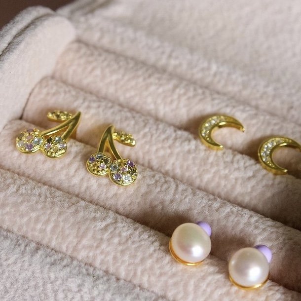 Cherry restikker forgyldt