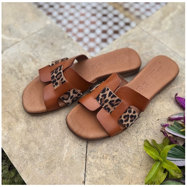 Sandal CHIC leo/cognac skind