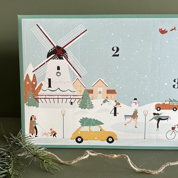 Christmas joy omslag adventskalender 4 lger (uden indlgsbakke)