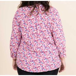 Bluse med blomster print viskose str L -XXXXL