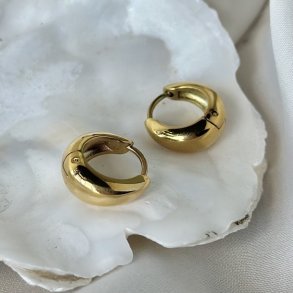 Hoops BASIC SMALL 13 mm vandfast 18kt. forgyldt