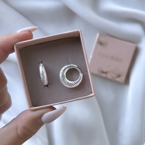 Hoops CHUNKY LINE Sterling Slv