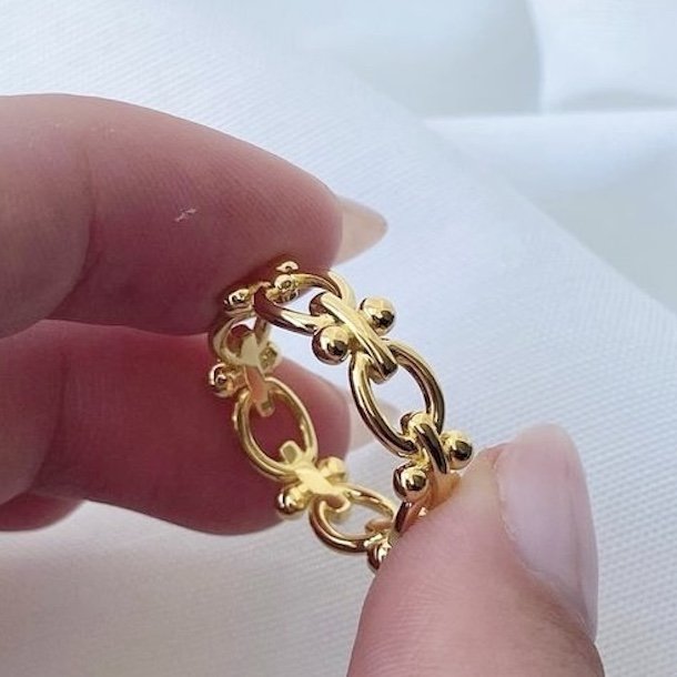 Fingerring ELIPSE Forgyldt slv