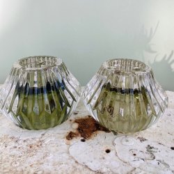 Lysestage vendbar glas