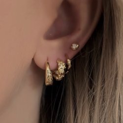 Hoops Tuuli 12 mm forgyldt slv