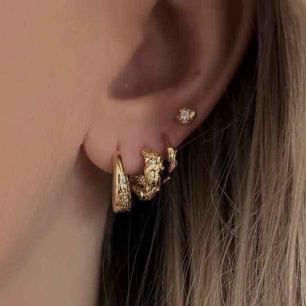 Hoops Tuuli 12 mm forgyldt slv