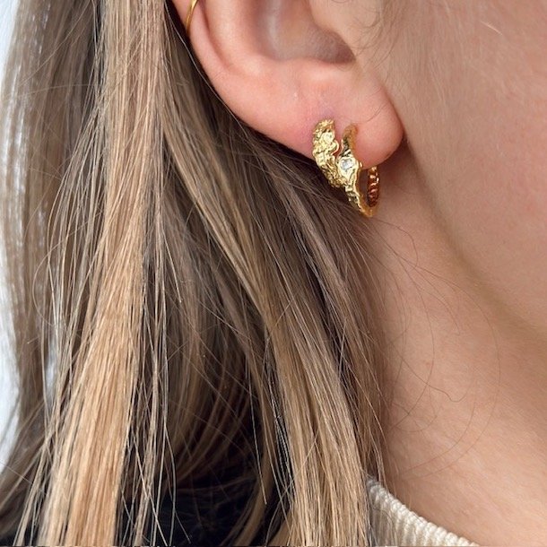 Hoops Tuuli 12 mm forgyldt slv