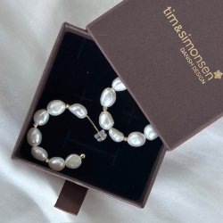 restik creoler PEARL 30 mm forgyldt slv